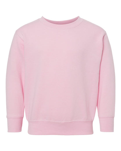 Rabbit Skins Toddler Fleece Crewneck Sweatshirt 3317 #color_Pink