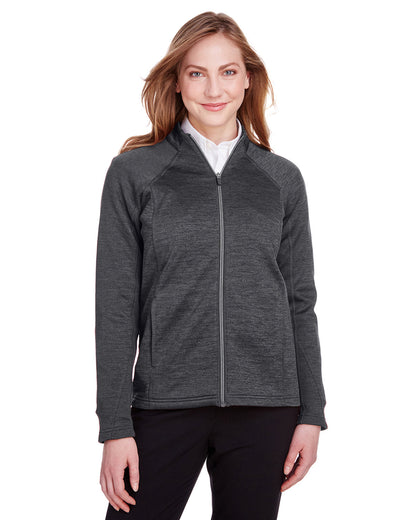 North End Ladies' Flux 2.0 Full-Zip Jacket NE712W #color_BLK HTHR / CARBON