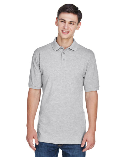 Harriton Men's Tall Easy Blend™ Polo M265T #color_GREY HEATHER