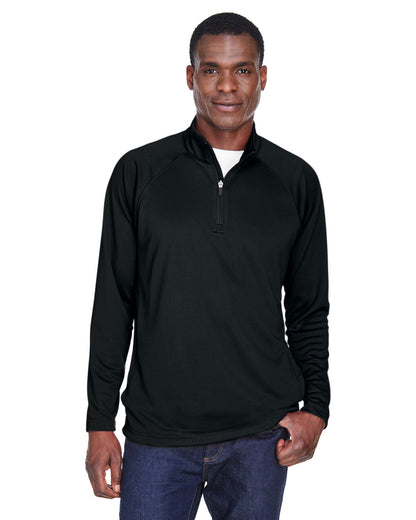Devon & Jones Men's Stretch Tech-Shell® Compass Quarter-Zip DG440 #color_BLACK