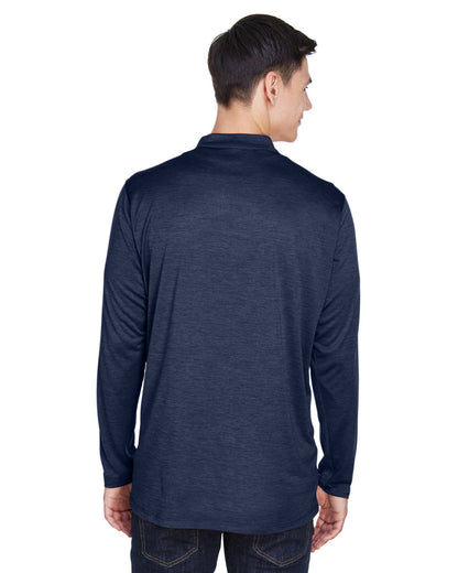 Core365 Men's Kinetic Performance Quarter-Zip CE401 #color_CLASSC NVY / CRBN
