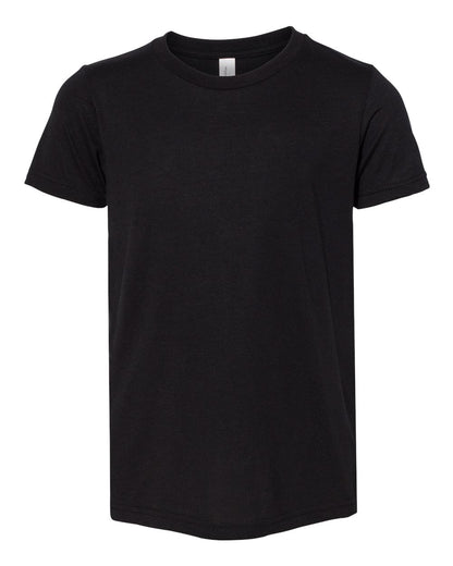 BELLA + CANVAS Youth Triblend Tee 3413Y #color_Solid Black Triblend