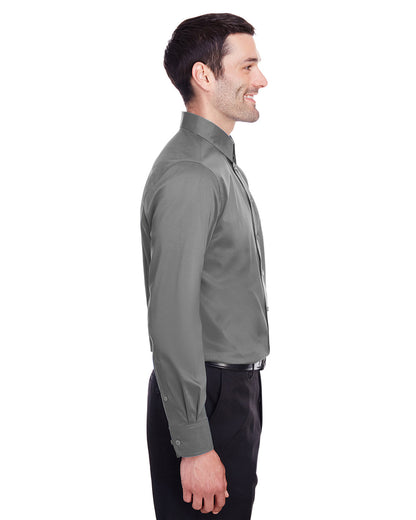 Devon & Jones Men's Crown Collection® Stretch Broadcloth Slim Fit Woven Shirt DG560 #color_GRAPHITE