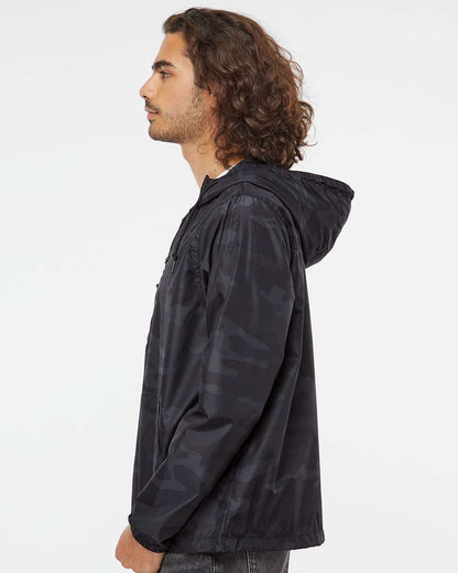 Independent Trading Co. Lightweight Quarter-Zip Windbreaker Pullover Jacket EXP54LWP #colormdl_Black Camo