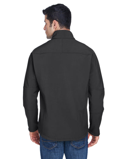 North End Men's Three-Layer Fleece Bonded Soft Shell Technical Jacket 88138 #color_GRAPHITE