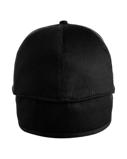 Harriton ClimaBloc™ Ear-Flap Cap M802 #color_BLACK