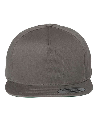 YP Classics Five-Panel Cotton Twill Snapback Cap 6007 #color_Dark Grey