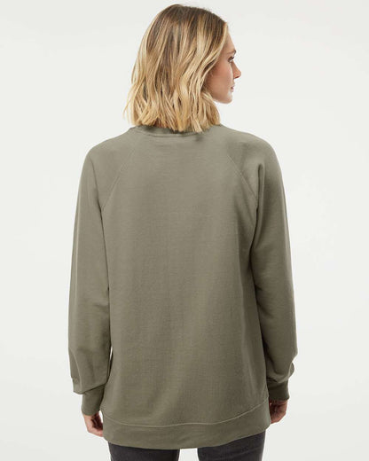 Independent Trading Co. Icon Lightweight Loopback Terry Crewneck Sweatshirt SS1000C #colormdl_Olive