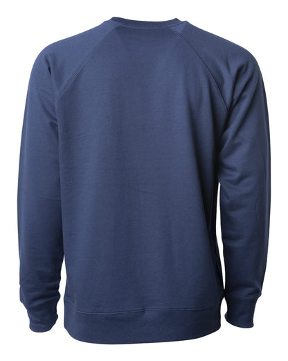 Independent Trading Co. Icon Lightweight Loopback Terry Crewneck Sweatshirt SS1000C #color_Indigo