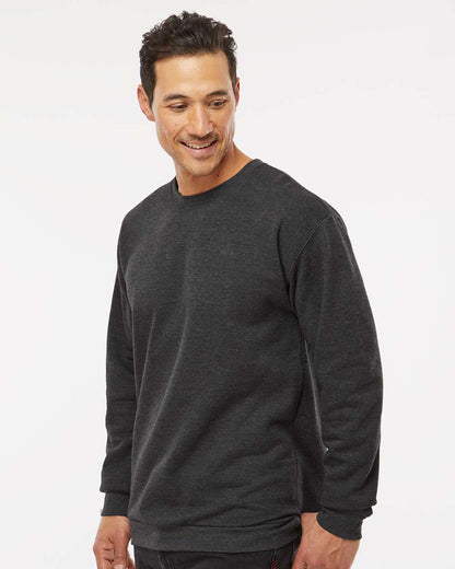 M&O Unisex Crewneck Fleece 3340 #colormdl_Jet Black Heather