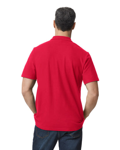 Gildan Men's Softstyle Double Pique Polo G648 #color_RED