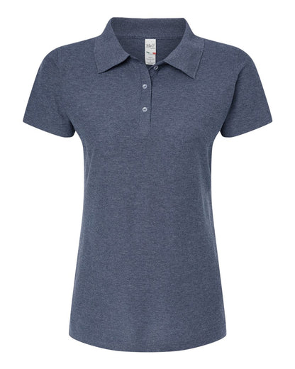 M&O Women's Soft Touch Polo 7007 #color_Heather Navy