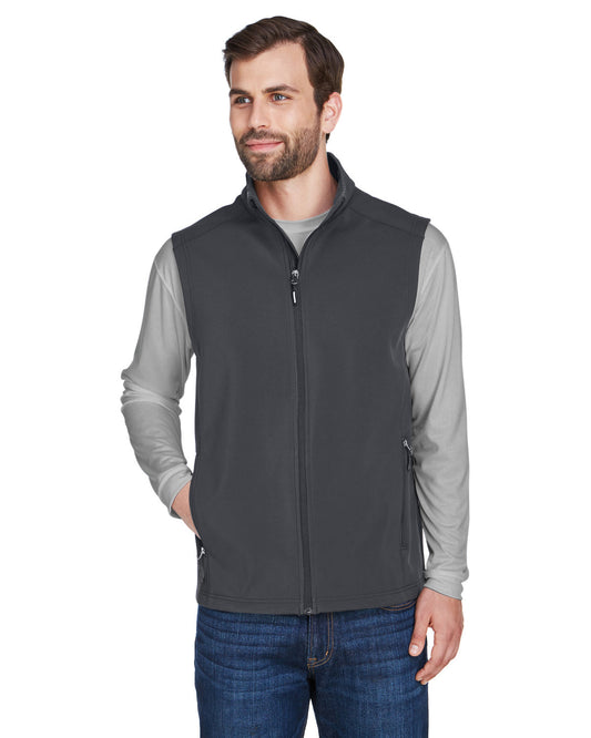 Core365 Men's Cruise Two-Layer Fleece Bonded Soft Shell Vest CE701