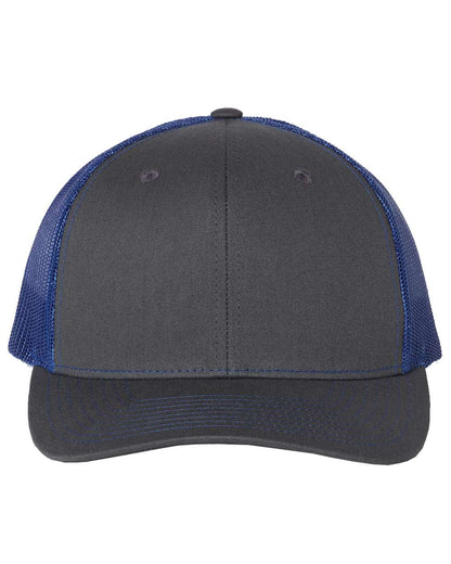 Richardson Snapback Trucker Cap 112 #color_Charcoal/ Royal