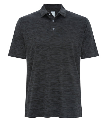 Callaway Broken Stripe Texture Polo CGM737 #color_Black