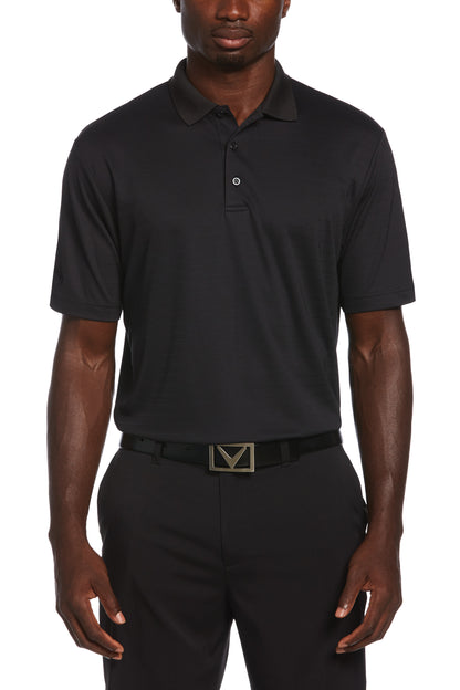 Callaway Eco Horizontal Textured Polo CGM754 #color_Black