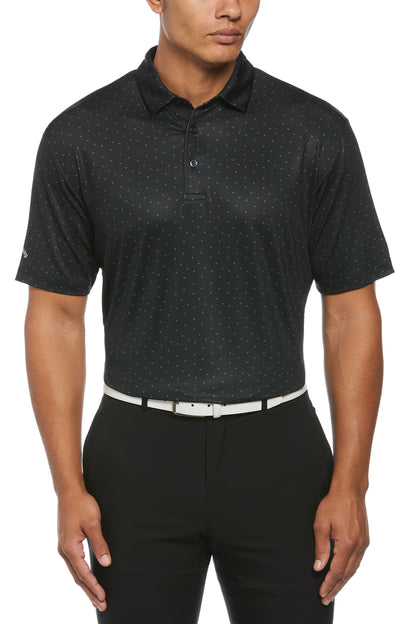 Callaway Micro Chev Print Polo CGM791 #color_Caviar