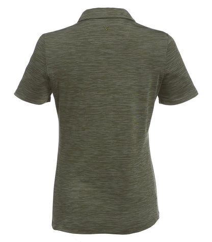 Callaway Broken Stripe Texture Lds'Polo CGW751 #color_Hedge Green