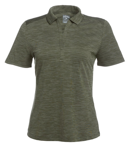 Callaway Broken Stripe Texture Lds'Polo CGW751 #color_Hedge Green