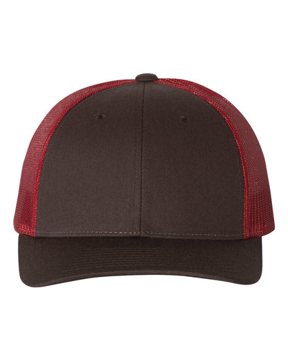 Richardson Low Pro Trucker Cap 115 #color_Coffee/ Claret