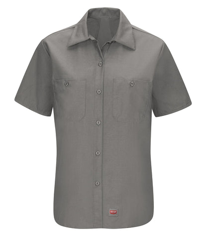 Red Kap Wmn S/S Work Shirt with Mimix SX21 #color_Grey