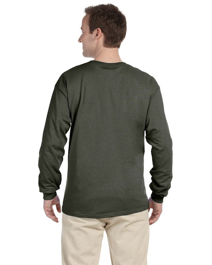 Gildan Adult Ultra Cotton® Long-Sleeve T-Shirt G240 #color_MILITARY GREEN