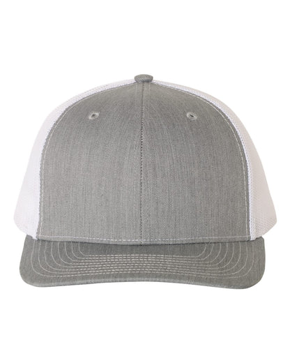 Richardson Snapback Trucker Cap 112 #color_Heather Grey/ White