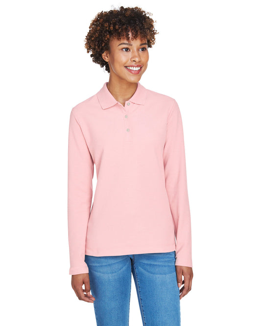 Devon & Jones Ladies' Pima Piqué Long-Sleeve Polo D110W