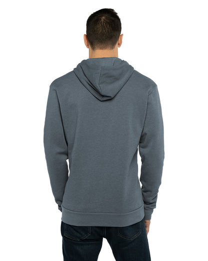 Next Level Unisex Malibu Pullover Hooded Sweatshirt 9302 #color_HEATHR SLATE BLU