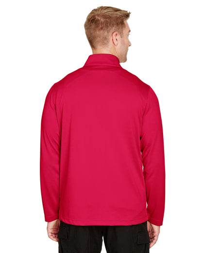 Harriton Men's Advantage Snag Protection Plus Quarter-Zip M748 #color_RED