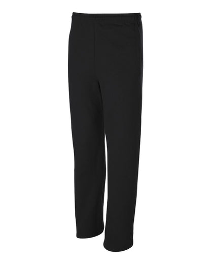 JERZEES NuBlend® Open-Bottom Sweatpants with Pockets 974MPR #color_Black