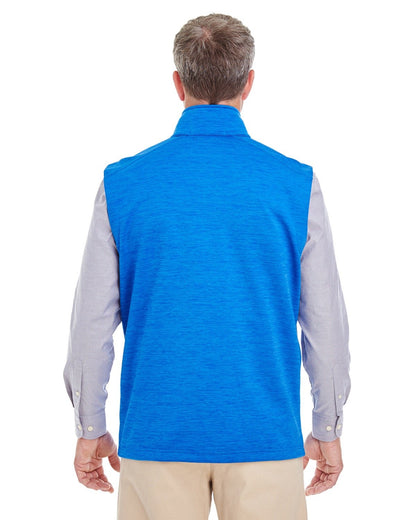 Devon & Jones Men's Newbury Mélange Fleece Vest DG797 #color_FRENCH BLUE HTHR