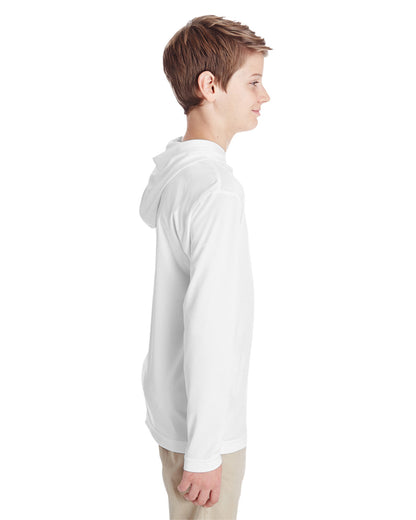 Team 365 Youth Zone Performance Hooded T-Shirt TT41Y #color_WHITE