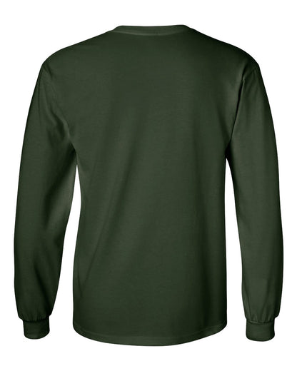 Gildan Ultra Cotton® Long Sleeve T-Shirt 2400 #color_Forest Green