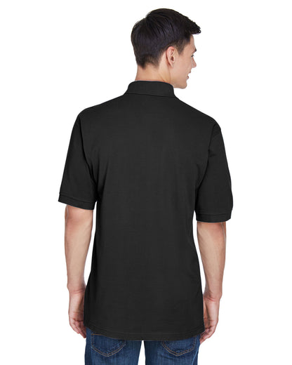 Harriton Men's Tall Easy Blend™ Polo M265T #color_BLACK