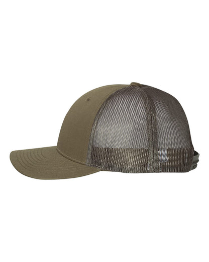 Richardson Low Pro Trucker Cap 115 #color_Chocolate Chip/ Grey Brown