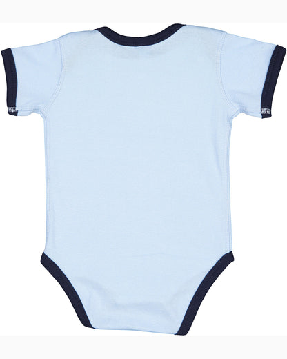 Rabbit Skins Infant Baby Rib Bow Tie Bodysuit RS4407 #color_LIGHT BLUE / NAVY