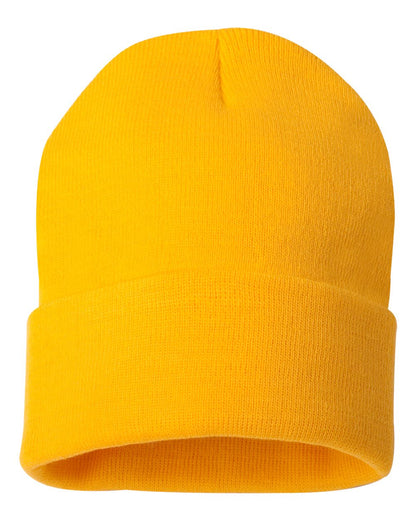 Sportsman 12" Solid Cuffed Beanie SP12 #color_Gold