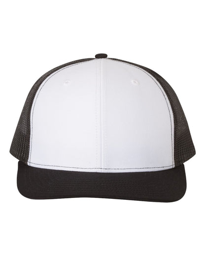 Richardson Snapback Trucker Cap 112 #color_White/ Black