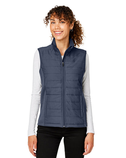 Devon & Jones New Classics® Ladies' Charleston Hybrid Vest DG706W #color_NAVY MELANGE