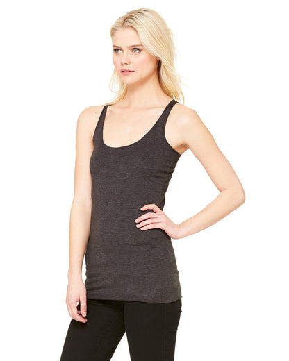 BELLA + CANVAS Ladies' Triblend Racerback Tank 8430 #color_CHAR BLK TRIBLND