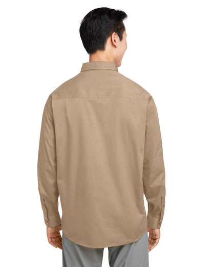 Harriton Men's Advantage IL Long-Sleeve Workshirt M585L #color_KHAKI