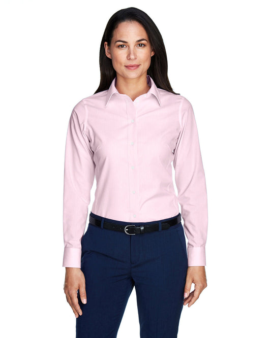 Devon & Jones Ladies' Crown Collection® Banker Stripe Woven Shirt D645W