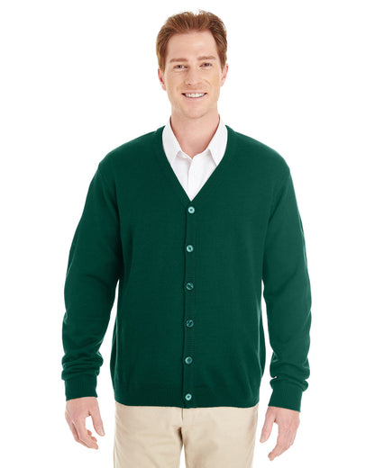 Harriton Men's Pilbloc™ V-Neck Button Cardigan Sweater M425 #color_HUNTER