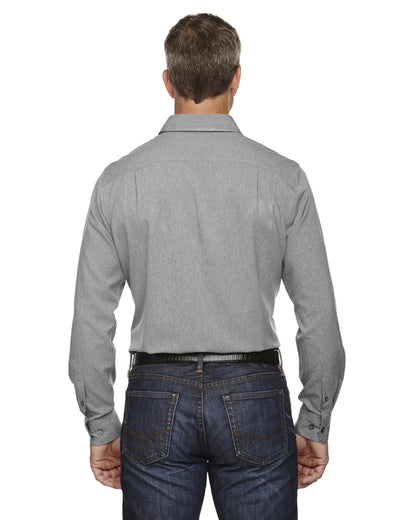 North End Men's Mélange Performance Shirt 88802 #color_LIGHT HEATHER