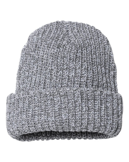 Sportsman 12" Chunky Cuffed Beanie SP90 #color_Grey/ White Speckled