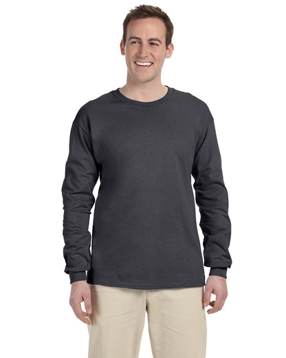 Gildan Adult Ultra Cotton® Long-Sleeve T-Shirt G240 #color_CHARCOAL