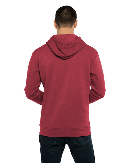 Next Level Unisex Malibu Pullover Hooded Sweatshirt 9302 #color_HEATHER CARDINAL