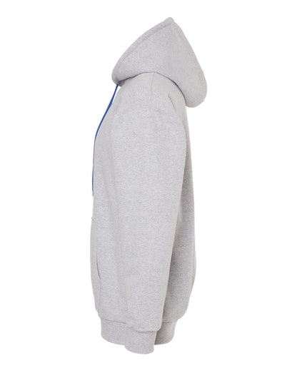 King Fashion Two-Tone Hooded Sweatshirt KF9041 #color_Sport Grey/ Royal Blue