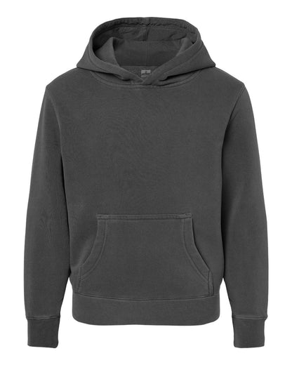 Independent Trading Co. Youth Midweight Pigment-Dyed Hooded Sweatshirt PRM1500Y #color_Pigment Black